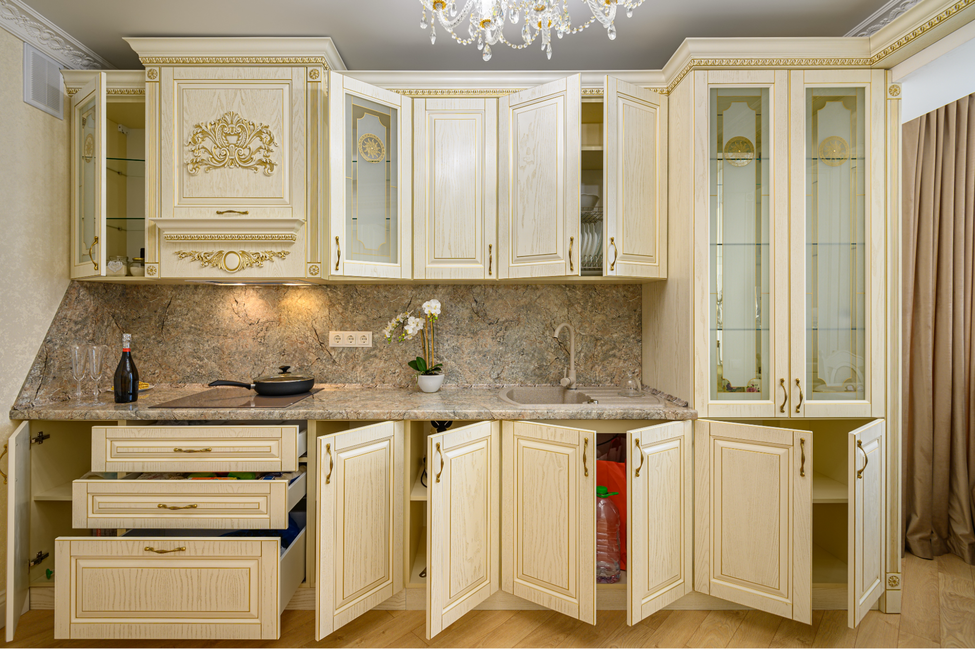 Modern luxury cabinets.